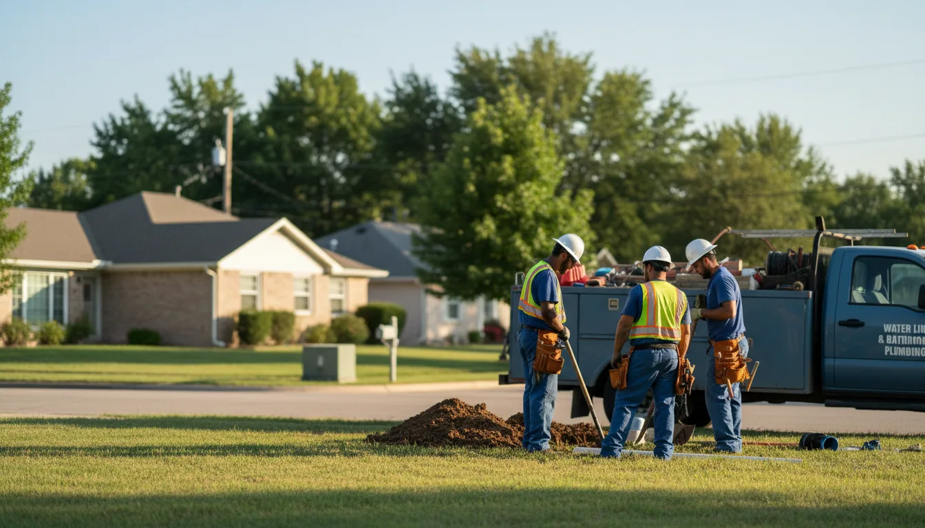 Residential water line and bathroom plumbing service in La Blanca, TX